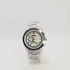 ساعت مچی مردانه نانسی Nanxi با موتور کوارتز و سبک 3موتوره (نقره ای صفحه سفید)