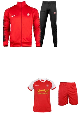 پکیج ست پرسپولیس مردانه ایرانسل +ست سویشرت شلوار پرسپولیس مردانه مدلJ92