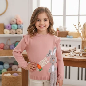 بلوز بافت دخترانه خرگوش