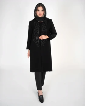 مانتو مجلسی کرپ شاخه گل کد 569(495)