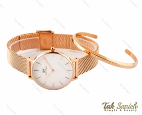 ست ساعت و دستبند دنیل ولینگتون زنانه رزگلد Daniel-2915-L