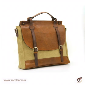 کیف اداری چرم و برزنت آرشام 30066