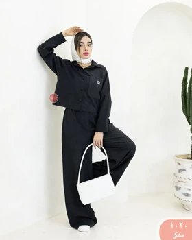 ست کت کراپ شلوارmiuکد 1020