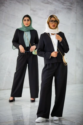 مانتو شلوار یقه e شالدار