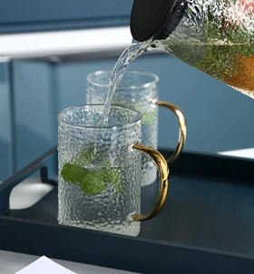 لیوان استوانه برفی دسته عسلی /PA57