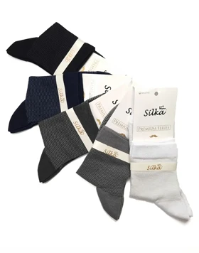 جوراب مردانه کلاسیک نیم ساق شاهین سیلکا