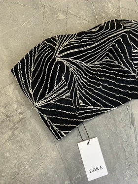 کراپ Black satin