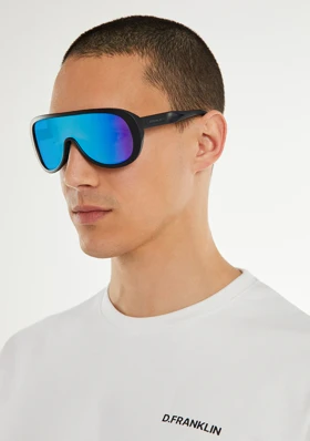 عینک آفتابی دی فرانکلین مدل D.franklin Ajax Matt Black / Blue Revo
