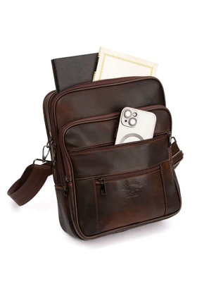 کیف دوشی مردانه cerff-leather-clup cerff-leather-clup