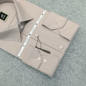 پیراهن ساده مردانه قواره کلاسیک تترون کارخونه یزد _ استین بلند