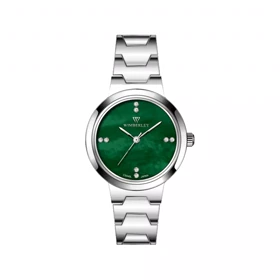 ساعت مچی ویمبرلی زنانه فلزی نقره ای صفحه سبز WB-CS445L-C