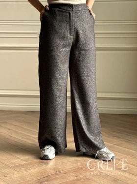 شلوار کشمیر نیم بگ جیب‌دار قد 107