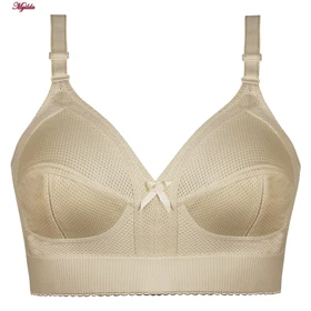 سوتین زنانه سه تیکه زنبوری مدل بدون فنر کرم لین کد 4680-412