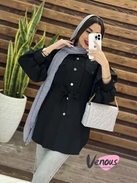مانتو چهار جیب آستین پفی