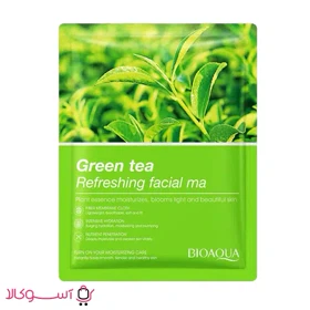 ماسک ورقه‌ای صورت بیوآکوا مدل green tea حجم 25 میل