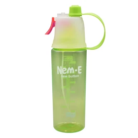 قمقمه ورزشی نم ای مدل phil شفاف 0.6 لیتر اسپری دار