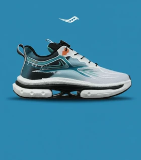 کفش کتانی سفید آبی Saucony Axon 3 مدل 8919