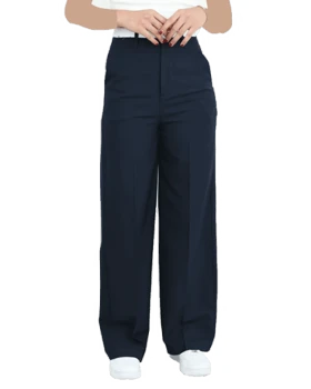 شلوار بزه یاق کمر ریش سرمه ای تیره