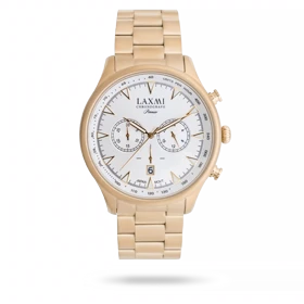 ساعت مچی مردانه لاکسمی بند استیل طلایی کد Laxmi 8195/3
