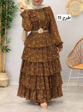 3330 - پیراهن طبقه‌ای رز