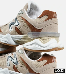 کفش کتانی مردانه و زنانه کرم قهوه ای NEW BALANCE 9060