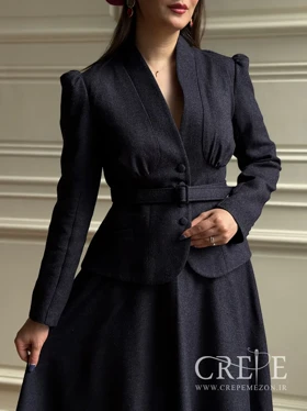 کت دامن کشمیر یقه ایستاده نیکی