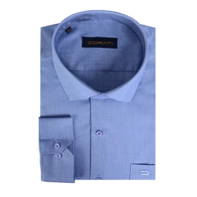 پیراهن مردانه رسمی آبی سنگشور