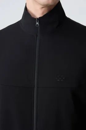 کت و شلوار ورزشی مردانه ساده و ضخیم نخی مشکی با بافت راحت راحت - 85260 T15ER-85260