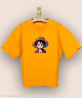 تیشرت لش مردانه و زنانه طرح وان پیس شخصیت لوفی کد 970