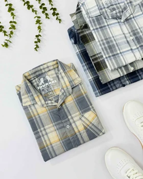 پیراهن فرداد ( چهارخانه آستین کوتاه مردانه ) _کد 1216