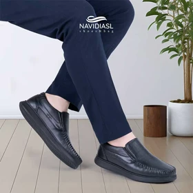 کفش مردانه چرم اداری و روزانه طبی کد 7053025