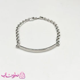 دستبند زنانه ژوپینگ مدل آینه ای نقره ای کد 2881