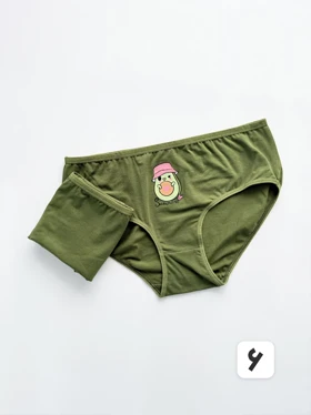 شورت اسلیپ نخ پنبه عروسکی طرح آووکادو سون Seven