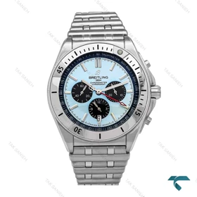 ساعت مردانه برایتلینگ Chronomat نقره ای صفحه آبی Breitling-6696-G