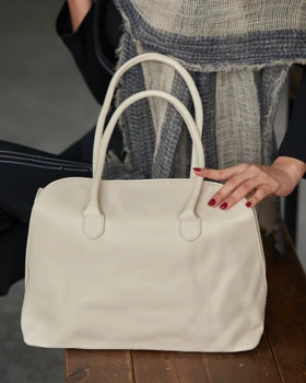 کیف رودوشی چرم پاکتی 50140 (کرم استخونی)