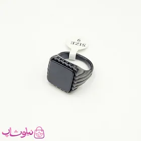 انگشتر لوکس مردانه مشکی طرحدار