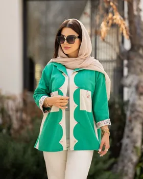 مانتو شومیزی لینن دخترانه کد 1213