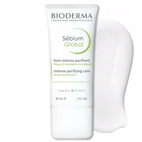 کرم ضد جوش صورت بایودرما مدل Sebium Global مناسب پوست چرب و جوش‌دار حجم 30 میلی‌لیتر