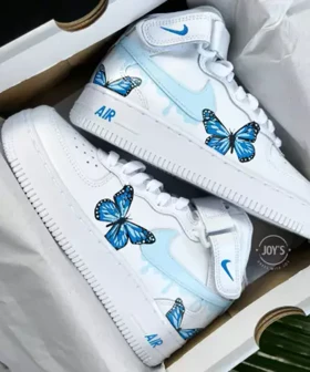 کفش ایرفورس ساق‌دار کاستوم Butterflies