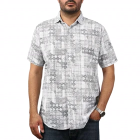 پیراهن آستین کوتاه کنفی مردانه مدل 6111116