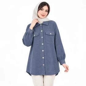 شومیز مخمل کبریتی پاییزی زنانه برند شین