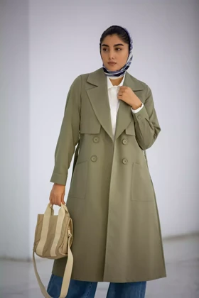 بارانی مانتو پارکا بلند ژیله دار الیکا