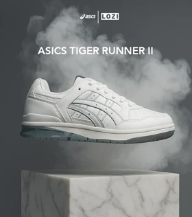 کفش کتانی مردانه سفید ASICS TIGER RUNNER II