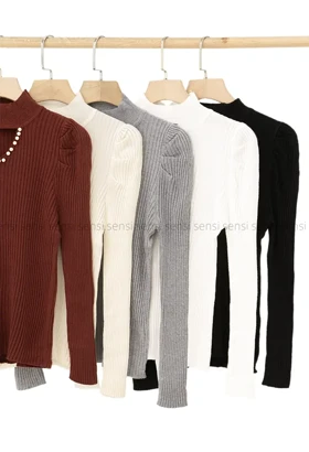 بلوز بافت یقه مرواریدی وارداتی کد1004712