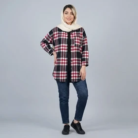 شکت زنانه چهارخونه پاییزی کد 132