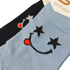 جوراب انگشت جدا زنانه طرح فانتزی SMILE