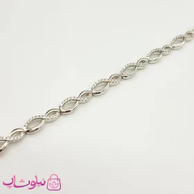 دستبند دخترانه ژوپینگ مدل بینهایت نقره ای