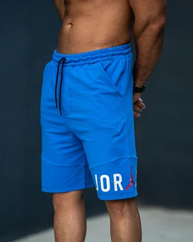 شلوارک بگ ورزشی JORDAN آبی شالی