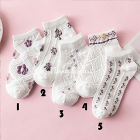 جوراب مچی طرح Flower