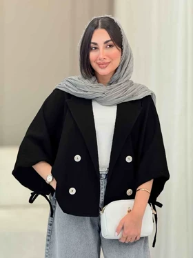 مانتو پانچ آستین بند سوگل